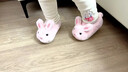 G.DUCKKIDS小黃鴨兒童棉拖鞋包跟冬季小兔子棉鞋可愛(ài)卡通室內居家寶寶毛毛鞋 粉色-包跟 200【內長(cháng)18cm】 曬單實(shí)拍圖