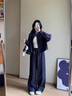 clotho Rennie品牌女裝套裝女2025春秋新款小個(gè)子時(shí)尚洋氣減齡休閑運(yùn)動(dòng)衛(wèi)衣褲子 牛仔藍(lán) S 曬單實(shí)拍圖