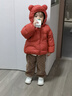 巴拉巴拉童裝兒童羽絨服男童女童連帽外套2025新款秋冬裝寶寶可愛(ài) 紅色小熊61003-白鴨絨 100 （充絨量42g） 曬單實(shí)拍圖