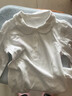 森用兒童純色POLO翻領(lǐng)打底衫女童白色校服內搭上衣男童棉長(cháng)袖T襯衫 白色女花邊領(lǐng) 1件裝 90 (建議身高80左右) 曬單實(shí)拍圖