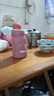 【京東物流送貨上門(mén)】萌萌兔卡通水杯女牛奶玻璃杯創(chuàng  )意便攜杯子 粉色萌萌兔 330ml 1只 曬單實(shí)拍圖