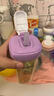 HEGEN海格恩吸管杯兒童水杯學(xué)飲杯奶瓶1-3-6歲直飲吸管嬰兒寶寶保溫杯 【獨立抓握】 330ml 吸管杯-浪漫紫 曬單實(shí)拍圖