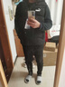 羽絨棉背心男秋冬加絨加厚保暖馬甲外套男士休閑運動(dòng)無(wú)袖連帽上衣 黑色 XL 曬單實(shí)拍圖