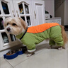 狗狗棉衣秋冬加厚保暖寵物衣服中大型犬金毛薩摩耶全包肚子四腳衣 霧霾藍（公狗） 10碼（適合3-5斤） 四腳全包棉衣 曬單實(shí)拍圖