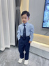 衣諾坊男生演出服西服襯衫套裝西褲學(xué)生表演服校園團體花童禮服兒童園服 曬單實(shí)拍圖