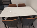 全友家居現代簡(jiǎn)約大理石餐桌椅組合一桌四椅客餐廳實(shí)木腳家用吃飯桌子 曬單實(shí)拍圖