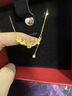 周六?；ǖ麎?mèng)足金999黃金項鏈吊墜女 計價(jià)A0613053 約3.82g 40+5cm 禮物 曬單實(shí)拍圖