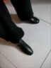 大東女士高跟短靴女粗跟方頭2025新款馬丁靴英倫風(fēng)春秋單靴顯腳小裸靴 黑色-薄絨 38 曬單實(shí)拍圖