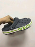 卡駱馳（CROCS）洞洞鞋貝雅卡駱班輕便耐磨一腳蹬休閑鞋|205089 石板灰/青檸綠-0GX 43 (270mm) 曬單實(shí)拍圖