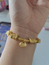 周大生盤(pán)纏黃金手鏈足金硬金5D碎碎金子手串送女友新年禮物 3g 曬單實(shí)拍圖