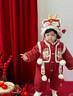 G.DUCKKIDS嬰兒連體衣過(guò)年服秋冬龍年周歲套裝新款男女寶寶新年過(guò)年喜慶衣服 小福龍紅色套裝+帽子（加絨加厚 80cm 80 碼 曬單實(shí)拍圖
