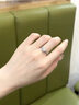 DR求婚鉆戒PT950鉑金K金輕款結婚莫桑鉆石戒指情人節生日禮物 1克拉 禮盒+證書(shū) PT950 活口(大小可調節) 曬單實(shí)拍圖