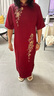 帕絲特喜婆婆小個(gè)子宴會(huì )裝國風(fēng)刺繡新中式立領(lǐng)開(kāi)叉短袖旗袍 酒紅 XL 曬單實(shí)拍圖