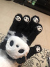 途尊可愛(ài)小熊貓毛絨針織五指手套女冬季可觸屏學(xué)生騎行電動(dòng)車(chē)保暖加厚 白色【小熊貓針織手套】 曬單實(shí)拍圖