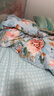 富安娜床上四件套純棉100%全棉床笠床品雙人加大被套錦若芳華230*229cm 曬單實(shí)拍圖