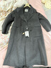 范思藍恩鉆石立裁系列 100%羊毛復古翻領(lǐng)雙排扣大衣女秋冬高級感毛呢外套 高級灰 M 曬單實(shí)拍圖