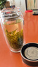 希諾（HEENOOR）雙層玻璃杯鵝蛋茶杯弧形抗菌帶濾網(wǎng)大容量耐高溫便攜保溫禮品水杯 1926中閃銀灰【純鈦抗菌】370ml 曬單實(shí)拍圖