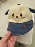 愛(ài)寶適嬰兒帽春秋冬款寶寶鴨舌帽卡通棒球帽兒童外出遮陽(yáng)帽 藍小熊T150 曬單實(shí)拍圖