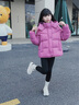 波司登25新款羽絨服女童短款90絨5A抗菌絨連帽泡芙保暖外套T250243102Q 覆盆子紅1897 150 /72 約140-150cm 36kg 曬單實(shí)拍圖