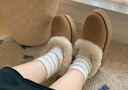 UGG【雙11搶先購】秋季新款女士厚底懶人毛毛鞋 1166733CHE|栗色37 曬單實(shí)拍圖