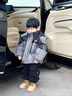 G.DUCKKIDS小黃鴨童裝男童羽絨服冬季白鴨絨兒童外套男孩冬裝面包服保暖上衣 灰色 120 尺碼5~6歲【110-120cm】 曬單實拍圖