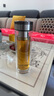蘇泊爾（SUPOR）玻璃杯茶水分離雙層玻璃水杯磁彈高顏值泡茶杯車(chē)載商務(wù)杯子 霧隱灰400ml 曬單實(shí)拍圖