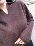 玖姿·安娜蔻【明星同款】松弛感老錢(qián)風(fēng)100%羊毛拉毛純色針織衫女2025冬季新款 棕色 S 曬單實(shí)拍圖
