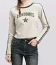 森馬（Semir）【長(cháng)袖T恤合輯】女短款做舊復古修身春秋季街頭字母假兩件套頭衫 B款-咖色調00355 XL 170/92A 曬單實(shí)拍圖
