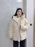 波司登25新款羽絨服女短款寬松休閑通勤連帽冬季舒適保暖外套B250245202 暖絨米7C28 S 160/84A 體重約100-110斤 曬單實(shí)拍圖