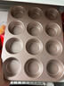 三能三能 瑪芬蛋糕模具12連 麥芬不粘烤盤(pán)烤箱用不沾6連馬芬紙杯紙托 三能12連瑪芬蛋糕模+100入紙托 曬單實(shí)拍圖