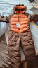 保姆鵝 兒童連體羽絨服寶寶卡通可愛(ài)套裝保暖防風(fēng)童裝冬裝[NG2756] 胖橘黃 130cm 曬單實(shí)拍圖