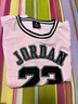 NIKE JORDAN耐克童裝男女童籃球運動(dòng)背心夏季兒童透氣網(wǎng)眼T恤 櫻花粉 155 /76 【建議身高158-170cm】 曬單實(shí)拍圖
