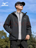 美津濃（MIZUNO）戶(hù)外夾克男連帽梭織透氣情侶鋒衣加絨加厚加棉外套男上衣 曬單實(shí)拍圖