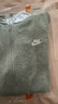 耐克男子健身休閑連帽衫冬季拼接刺繡法式毛圈衛衣NIKE FN3885 063調色暗灰/淺煙灰/白 S 曬單實(shí)拍圖