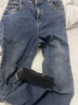 百圖betu女裝冬季新款牛仔褲高腰喇叭褲薄磨毛褲子女2410T91 深牛仔藍 L 曬單實(shí)拍圖