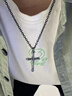 古西GUXI【冥噬】暗黑925銀項鏈男高級感十字架吊墜個(gè)性銀飾生日禮物 鈦鋼太角鏈+銀吊墜 曬單實(shí)拍圖