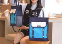 新款小學(xué)生書(shū)包男女生斜跨包補習袋韓版兒童6-12歲防水輕便單肩包 ZW-0863#單肩款-藍色 曬單實(shí)拍圖