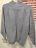 大嘴猴（paul frank）毛衣男秋冬季半高領(lǐng)拉鏈針織衫男保暖寬松毛線(xiàn)衣外套 灰色 2XL 曬單實(shí)拍圖
