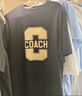 蔻馳（COACH）新款奧萊男士夏季VARSITY圖案印花經(jīng)典舒適短袖T恤 海軍藍色 M 曬單實(shí)拍圖