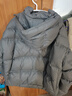 艾萊依陳都靈同款女士羽絨服2025泡芙短款連帽抽繩保暖冬外套 夜鶯灰S 曬單實(shí)拍圖