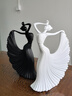 藝心藝意現代藝術(shù)舞女人物擺件輕奢高檔客廳電視柜高級感軟裝飾品喬遷禮物 孔雀舞女-黑白套裝 曬單實(shí)拍圖