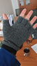 南極人半指手套男士冬季保暖開(kāi)車(chē)加絨防風(fēng)半截露指手套男N2E8X88571 灰 曬單實(shí)拍圖