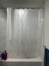 未來(lái)式浴室浴簾衛生間隔斷防水防霉免打孔高檔淋浴簾美倫美煥180*200cm 曬單實(shí)拍圖