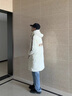 皮爾卡丹（pierre cardin）中長(cháng)款羽絨服男冬季2025新款連帽保暖冬裝大衣加厚青少年外套 3318米白 【90%白鴨絨】 XL 180 (約135-150斤可穿) 曬單實(shí)拍圖