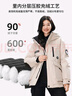 鴨鴨（YAYA）王一博同款羽絨服女2025冬季最新款沖鋒外套保暖潮流工裝男女同款 燕麥色 L 【建議120-135斤】 曬單實(shí)拍圖