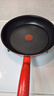 特福（Tefal）平底鍋家用牛排不粘煎鍋少油煙有鈦煎餅鍋電磁爐燃氣灶通用28cm 曬單實(shí)拍圖