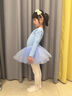 舞東方（E．Dance）兒童舞蹈服長(cháng)袖秋冬季芭蕾舞裙幼兒考級練功服女童中國跳舞裙服裝 淺藍色【長(cháng)袖】 120  (高110-120cm 重33-38斤) 曬單實(shí)拍圖