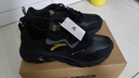 安踏男鞋革面防潑水跑步鞋男黑色輕便防滑休閑鞋春秋運動(dòng)鞋旅游鞋男 曬單實(shí)拍圖