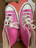 匡威（Converse）官方 1970S男女運動(dòng)高幫帆布鞋蜜桃粉粉色A08184C A08184C 37 曬單實(shí)拍圖