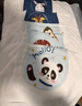 潔麗雅（Grace）A類(lèi)純棉嬰兒吸汗巾幼兒園3-6歲兒童墊背巾卡通4層紗布隔汗墊5條裝 曬單實(shí)拍圖